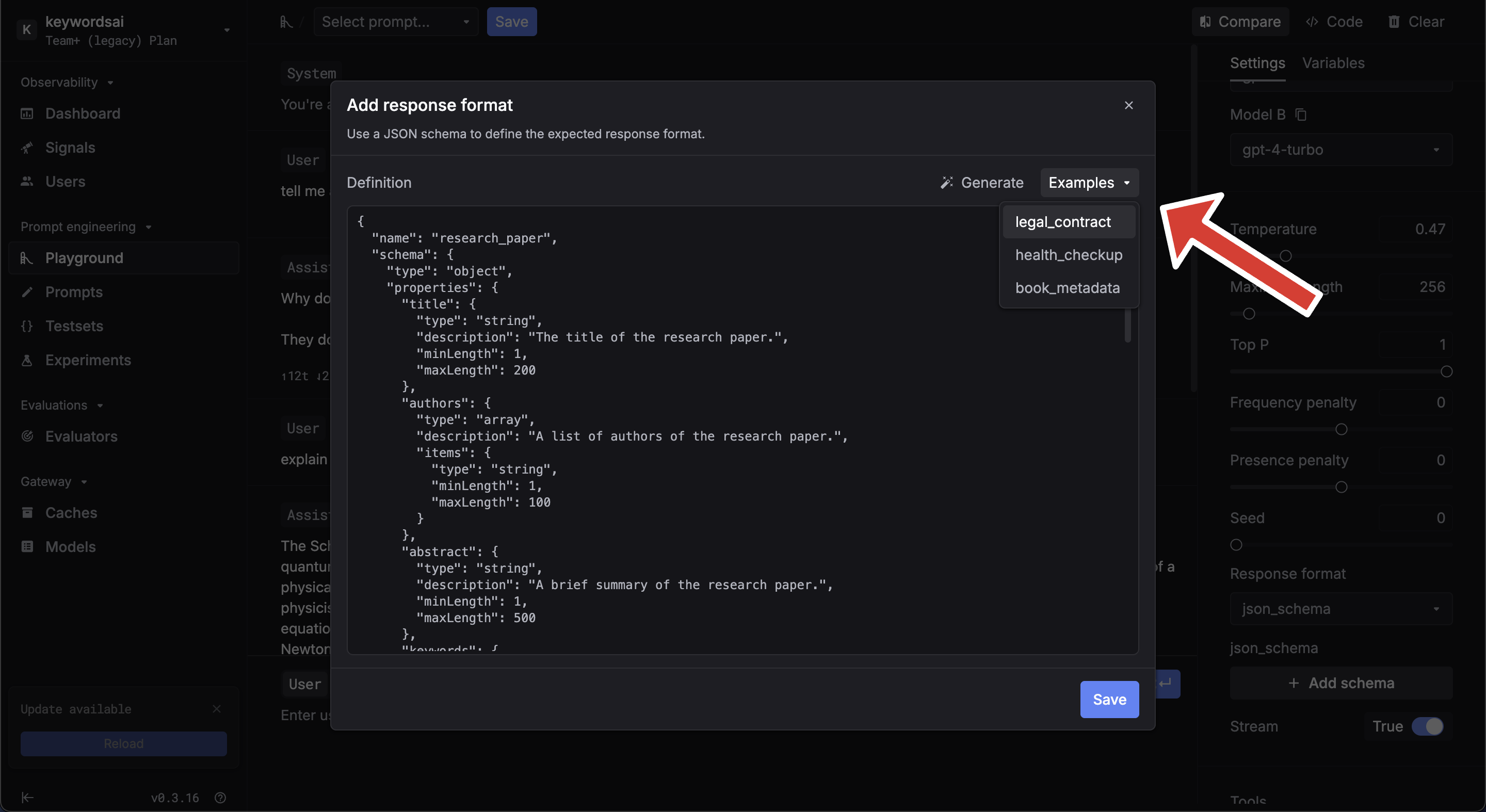 AI Schema Generator Interface