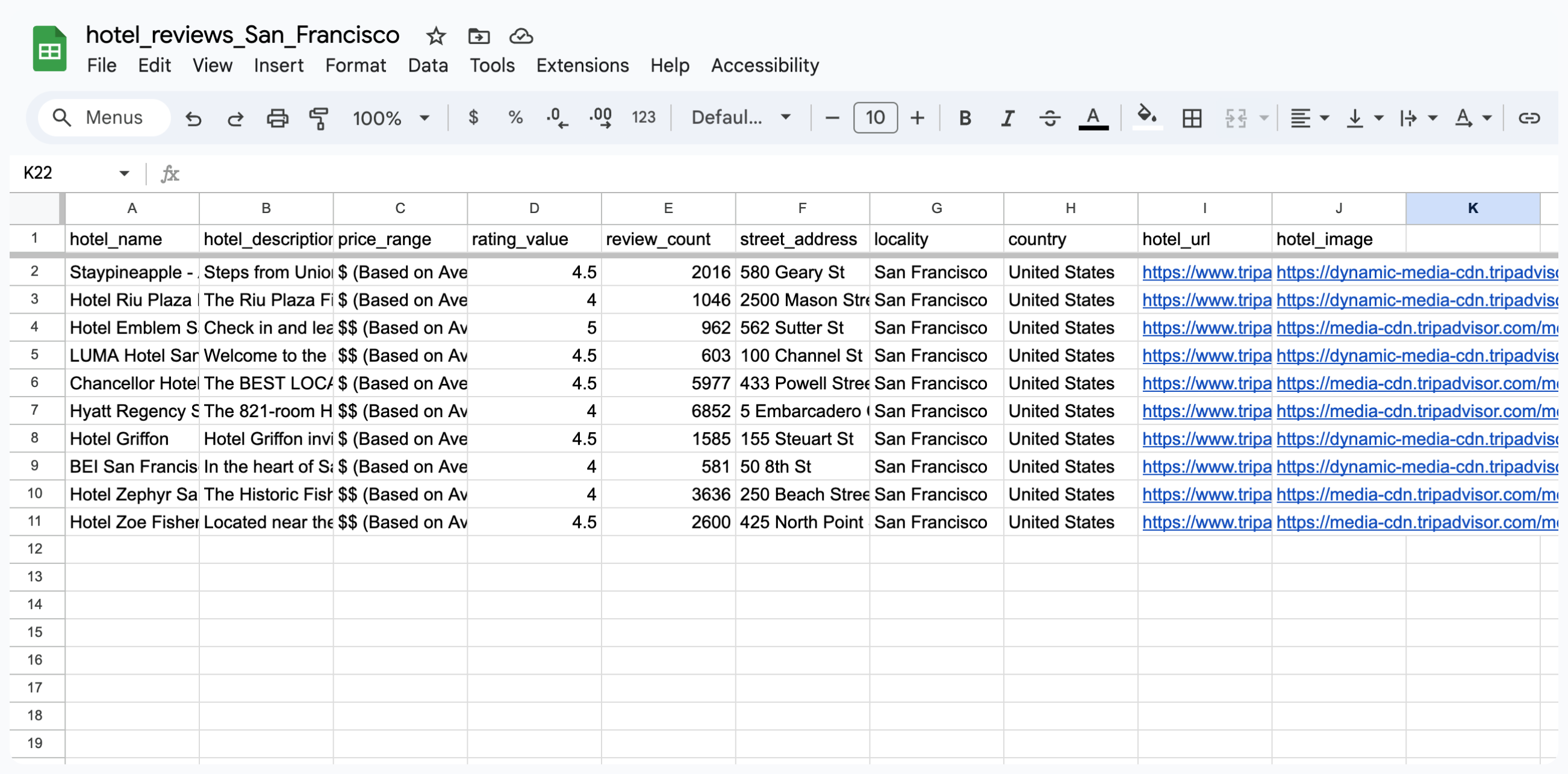 Create dataset from CSV file
