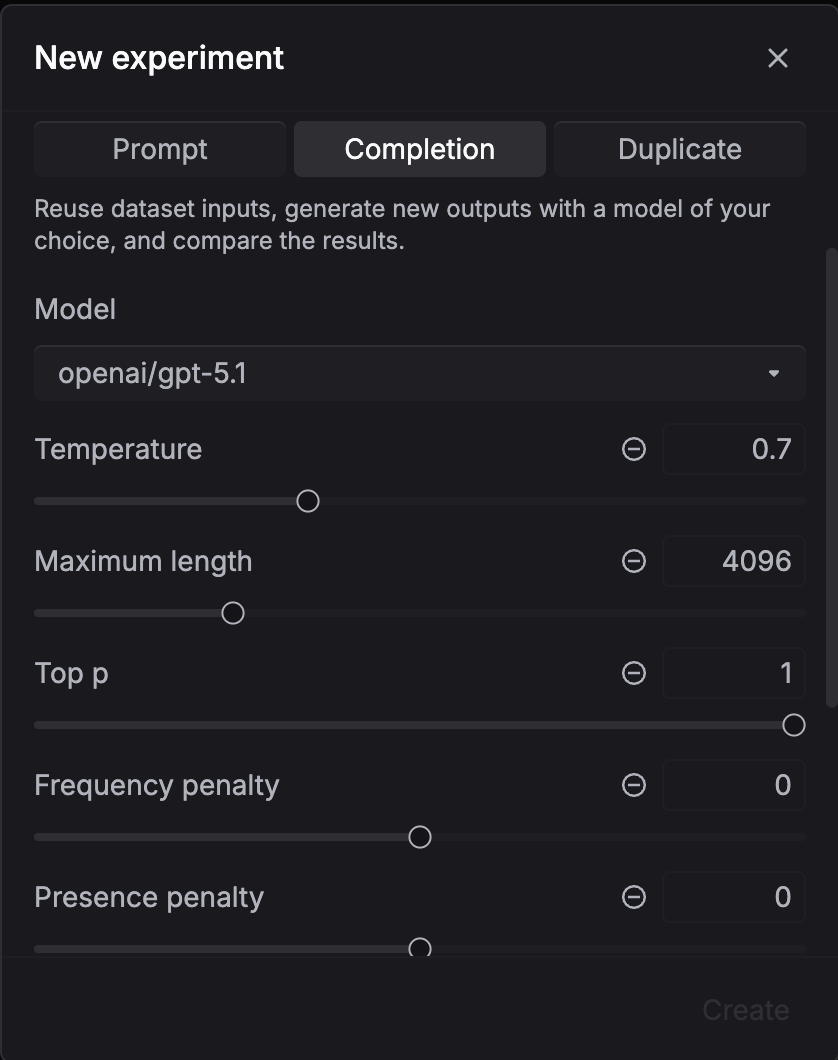 Completion experiment setup