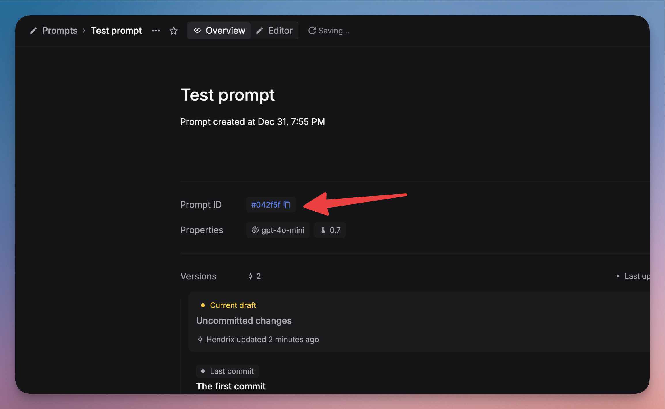 Prompt ID