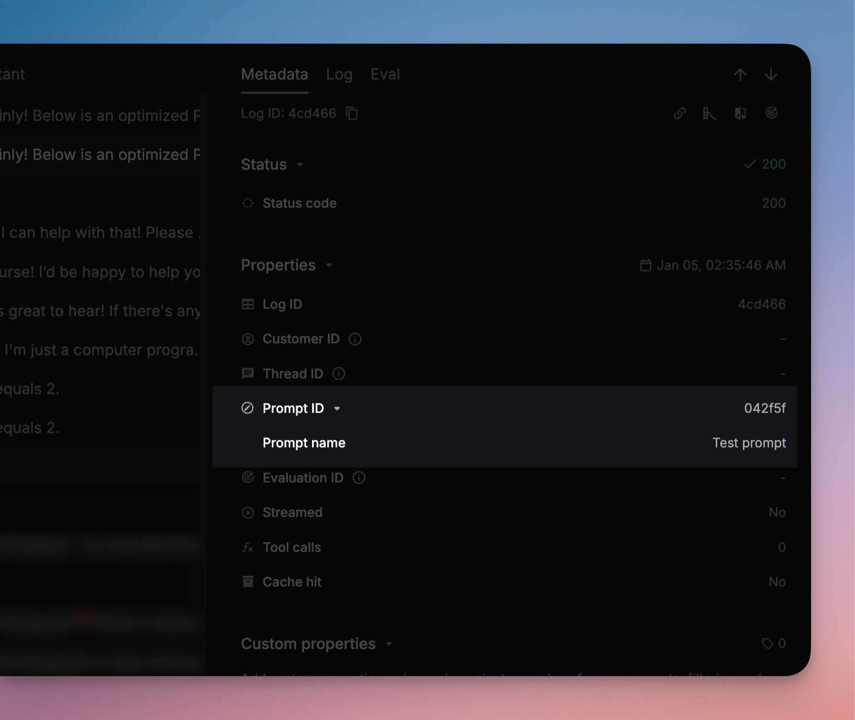 View prompt