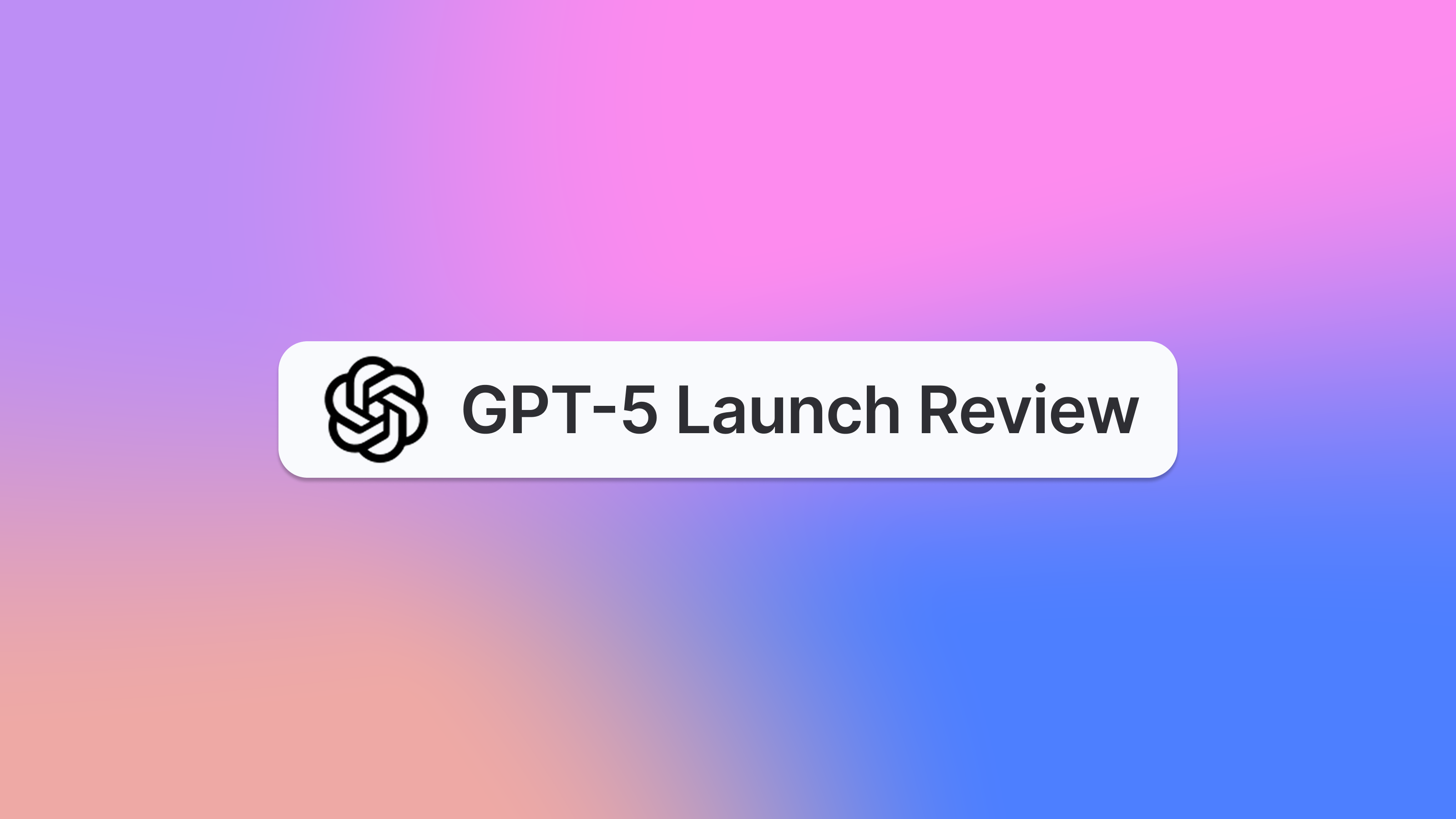 GPT-5 launch event presentation slide